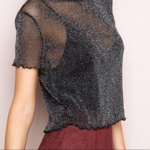BRANDY MELVILLE sparkling mesh top